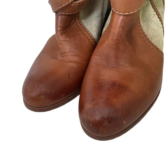 Frye Canvas Corby Wedge Boots - Picture 3 of 8